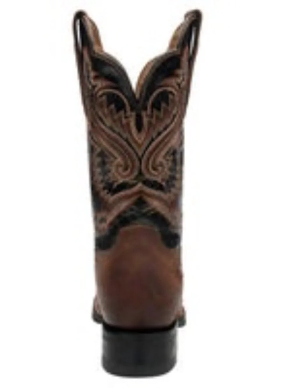 Rio Grande Tal Leather Western Boots Black Brown 8